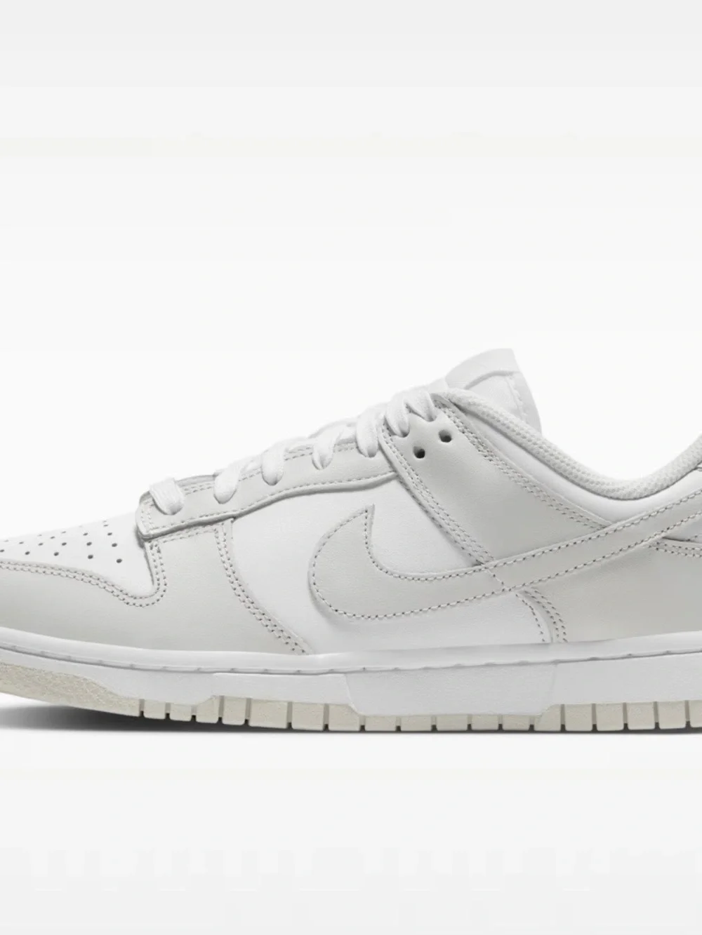 Nike Women’s Photon White & Light Gray Low-Top Sneakers